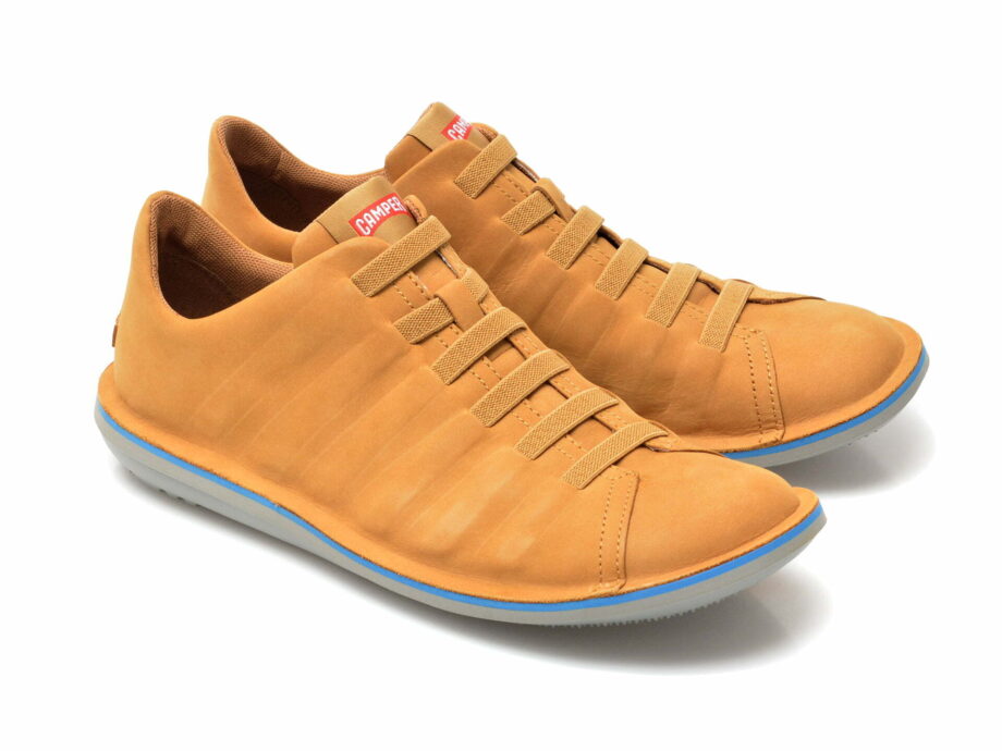 Comandă Încălțăminte Damă, la Reducere  Pantofi CAMPER galbeni, 18751, din piele naturala Branduri de top ✓