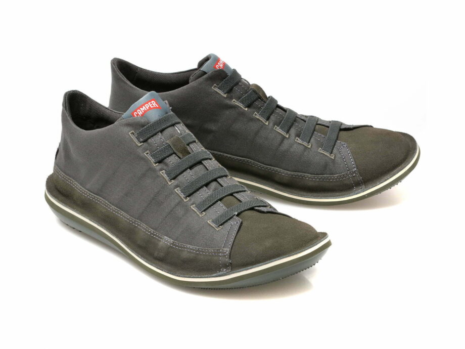 Comandă Încălțăminte Damă, la Reducere  Pantofi CAMPER gri, 36791, din material textil si piele intoarsa Branduri de top ✓