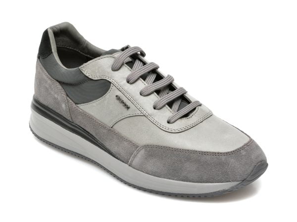 Comandă Încălțăminte Damă, la Reducere  Pantofi GEOX gri, U150GA, din material textil si piele naturala Branduri de top ✓