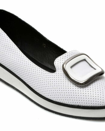 Comandă Încălțăminte Damă, la Reducere  Pantofi IMAGE albi, 167324, din piele naturala Branduri de top ✓