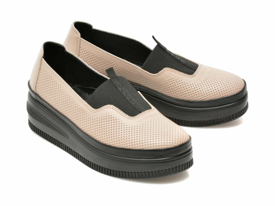 Comandă Încălțăminte Damă, la Reducere  Pantofi IMAGE bej, 110960, din piele naturala Branduri de top ✓