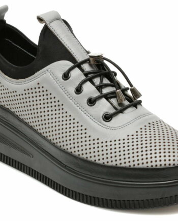Comandă Încălțăminte Damă, la Reducere  Pantofi IMAGE gri, 110963, din piele naturala Branduri de top ✓