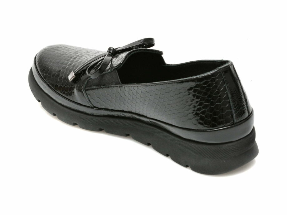 Comandă Încălțăminte Damă, la Reducere  Pantofi IMAGE negri, 986154, din piele naturala lacuita Branduri de top ✓