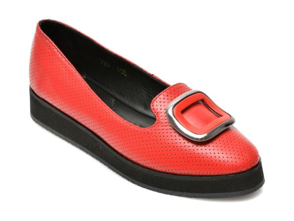 Comandă Încălțăminte Damă, la Reducere  Pantofi IMAGE rosii, 167324, din piele naturala Branduri de top ✓