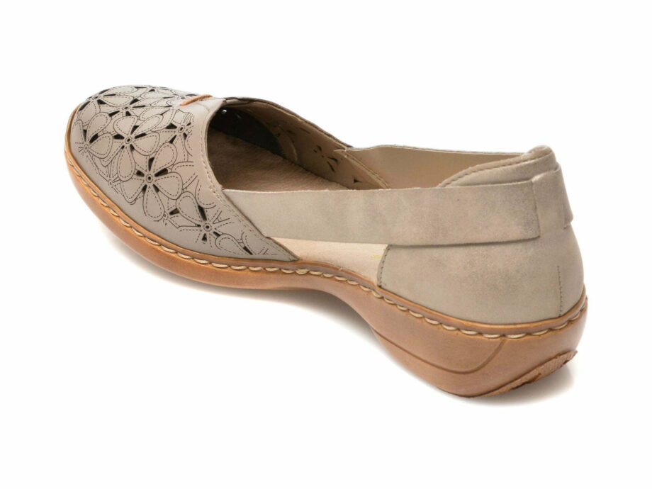 Comandă Încălțăminte Damă, la Reducere  Pantofi RIEKER gri, 41356, din piele naturala Branduri de top ✓