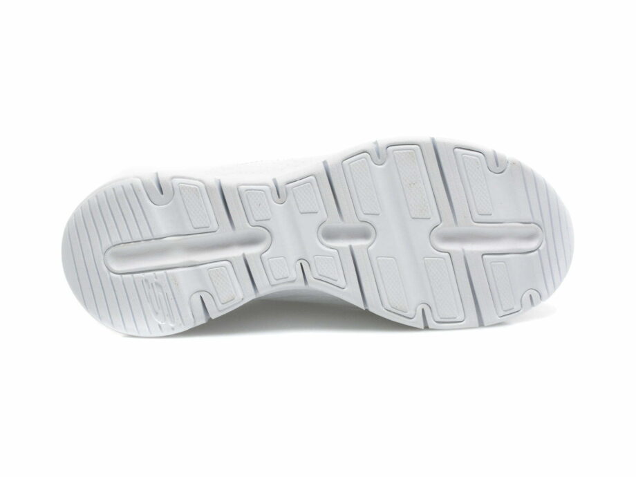 Comandă Încălțăminte Damă, la Reducere  Pantofi SKECHERS albi, ARCH FIT, din piele naturala Branduri de top ✓