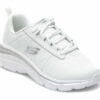 Comandă Încălțăminte Damă, la Reducere  Pantofi SKECHERS albi, FASHION FIT, din piele naturala Branduri de top ✓