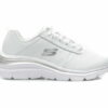 Comandă Încălțăminte Damă, la Reducere  Pantofi SKECHERS albi, FASHION FIT, din piele naturala Branduri de top ✓
