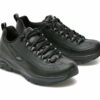 Comandă Încălțăminte Damă, la Reducere  Pantofi SKECHERS negri, ARCH FIT, din piele naturala Branduri de top ✓