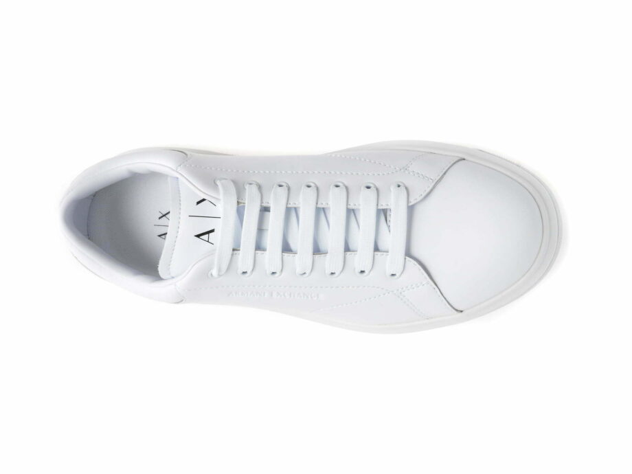 Comandă Încălțăminte Damă, la Reducere  Pantofi sport ARMANI EXCHANGE albi, XUX123, din piele naturala Branduri de top ✓
