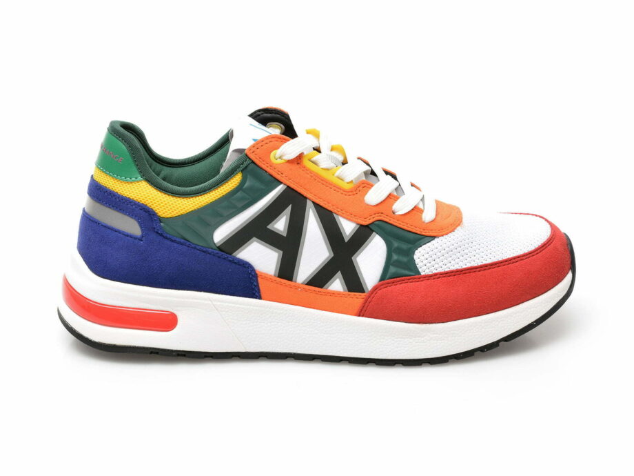 Comandă Încălțăminte Damă, la Reducere  Pantofi sport ARMANI EXCHANGE multicolori, XUX090, din material textil si piele ecologica Branduri de top ✓