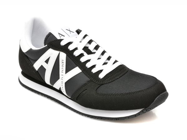 Comandă Încălțăminte Damă, la Reducere  Pantofi sport ARMANI EXCHANGE negri, XUX017, din material textil si piele ecologica Branduri de top ✓