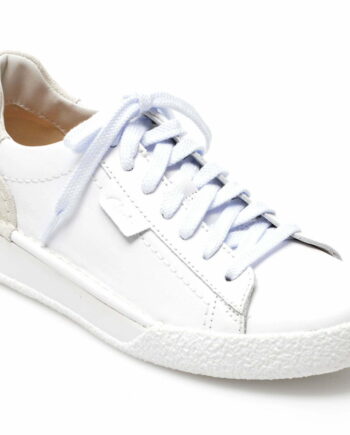 Comandă Încălțăminte Damă, la Reducere  Pantofi sport CLARKS albi, CRACULA, din piele naturala Branduri de top ✓