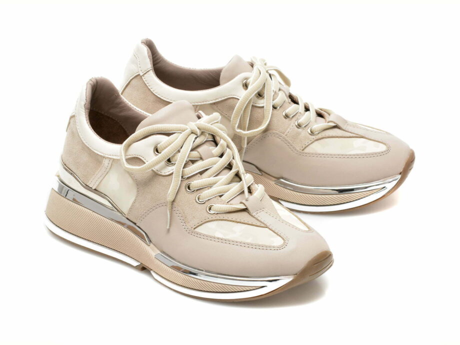 Comandă Încălțăminte Damă, la Reducere  Pantofi sport EPICA bej, 3745056, din piele naturala Branduri de top ✓