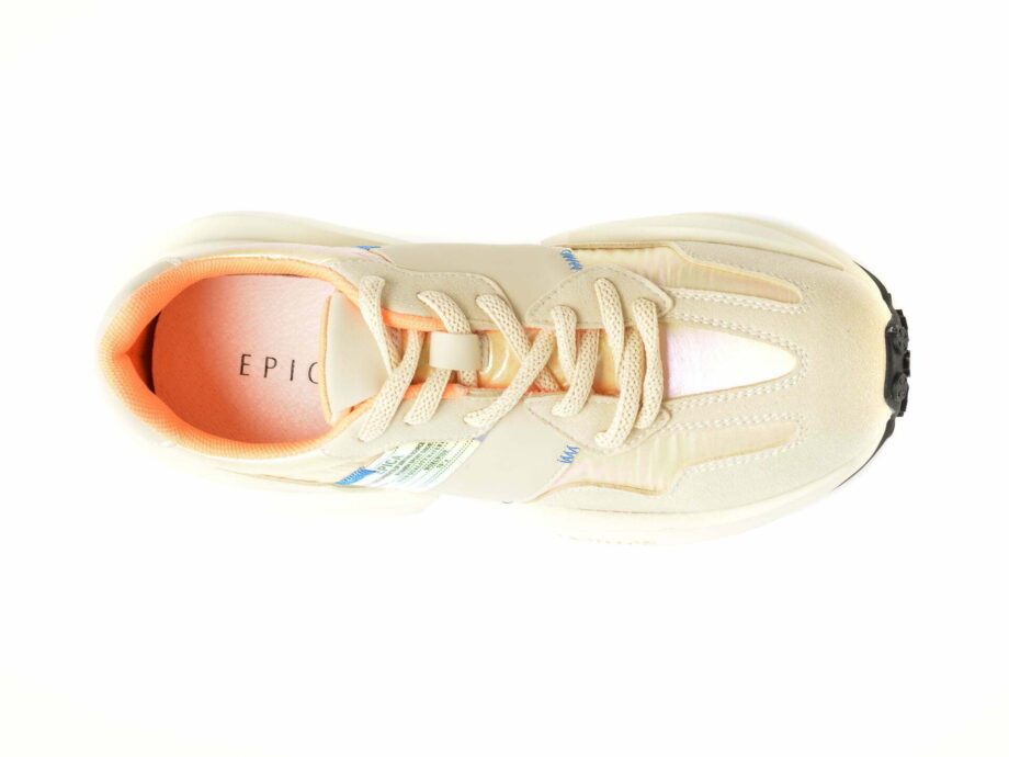 Comandă Încălțăminte Damă, la Reducere  Pantofi sport EPICA bej, Q2110, din material textil si piele naturala Branduri de top ✓