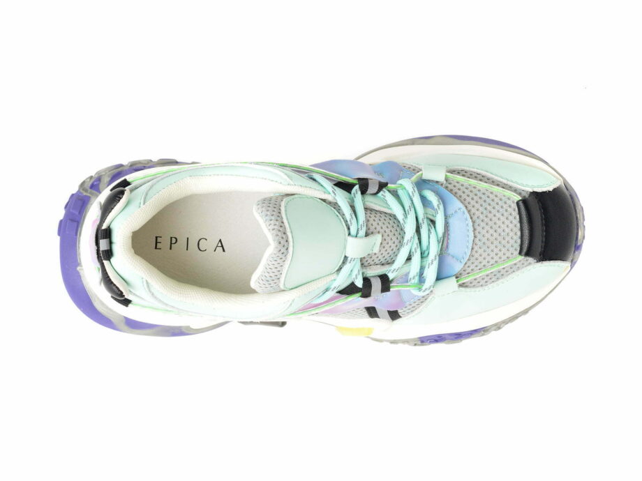 Comandă Încălțăminte Damă, la Reducere  Pantofi sport EPICA verzi, 2101, din material textil si piele naturala Branduri de top ✓