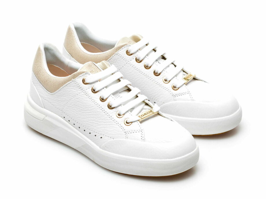 Comandă Încălțăminte Damă, la Reducere  Pantofi sport GEOX albi, D25QFA, din piele naturala Branduri de top ✓