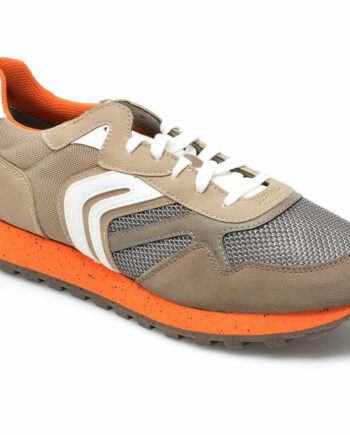 Comandă Încălțăminte Damă, la Reducere  Pantofi sport GEOX maro, U16CPA, din material textil si piele naturala Branduri de top ✓