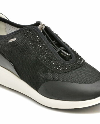 Comandă Încălțăminte Damă, la Reducere  Pantofi sport GEOX negri, D621CE, din material textil Branduri de top ✓