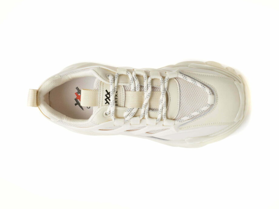 Comandă Încălțăminte Damă, la Reducere  Pantofi sport GRYXX albi, A5697, din material textil si piele naturala Branduri de top ✓