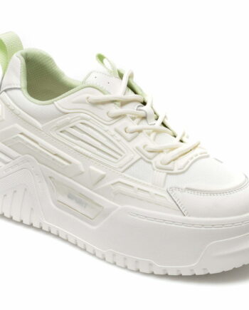 Comandă Încălțăminte Damă, la Reducere  Pantofi sport GRYXX albi, A8219, din material textil si piele naturala Branduri de top ✓