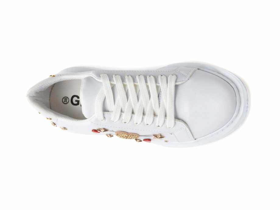 Comandă Încălțăminte Damă, la Reducere  Pantofi sport GRYXX albi, OLDA, din piele ecologica Branduri de top ✓