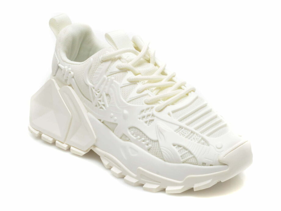 Comandă Încălțăminte Damă, la Reducere  Pantofi sport GRYXX albi, PM328L, din material textil si piele ecologica Branduri de top ✓