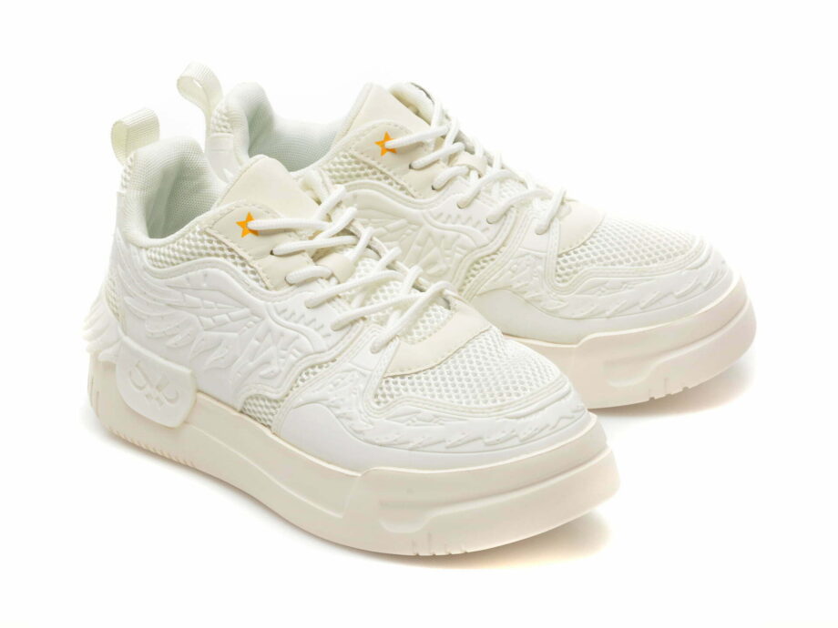 Comandă Încălțăminte Damă, la Reducere  Pantofi sport GRYXX albi, PM6562L, din material textil si piele ecologica Branduri de top ✓