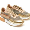 Comandă Încălțăminte Damă, la Reducere  Pantofi sport GRYXX aurii , T5019, din material textil si piele ecologica Branduri de top ✓