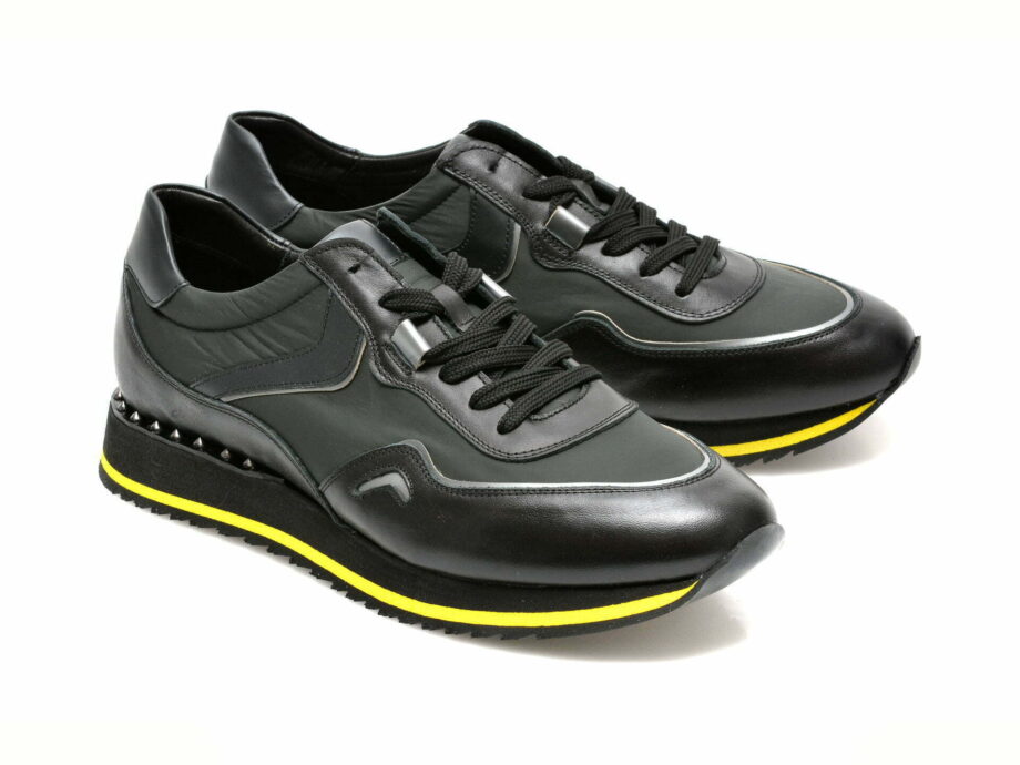 Comandă Încălțăminte Damă, la Reducere  Pantofi sport GRYXX negri, 250041, din material textil si piele naturala Branduri de top ✓