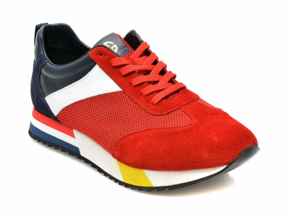 Comandă Încălțăminte Damă, la Reducere  Pantofi sport GRYXX rosii, 253982, din material textil si piele intoarsa Branduri de top ✓