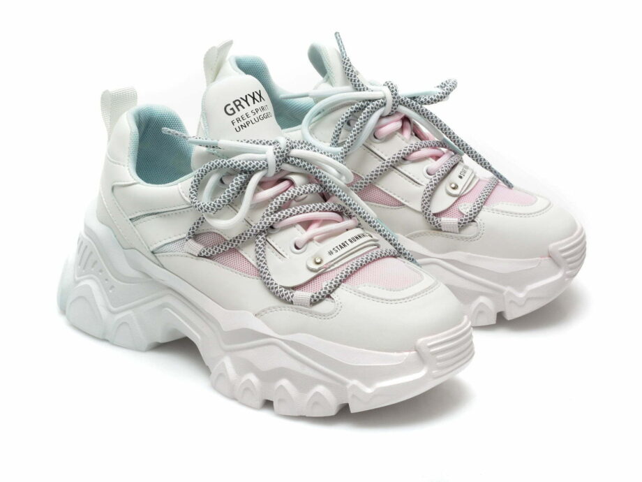 Comandă Încălțăminte Damă, la Reducere  Pantofi sport GRYXX roz, Q2152, din material textil si piele naturala Branduri de top ✓