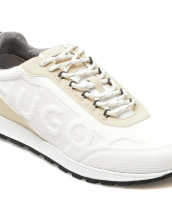 Comandă Încălțăminte Damă, la Reducere  Pantofi sport HUGO BOSS albi, 382, din material textil Branduri de top ✓