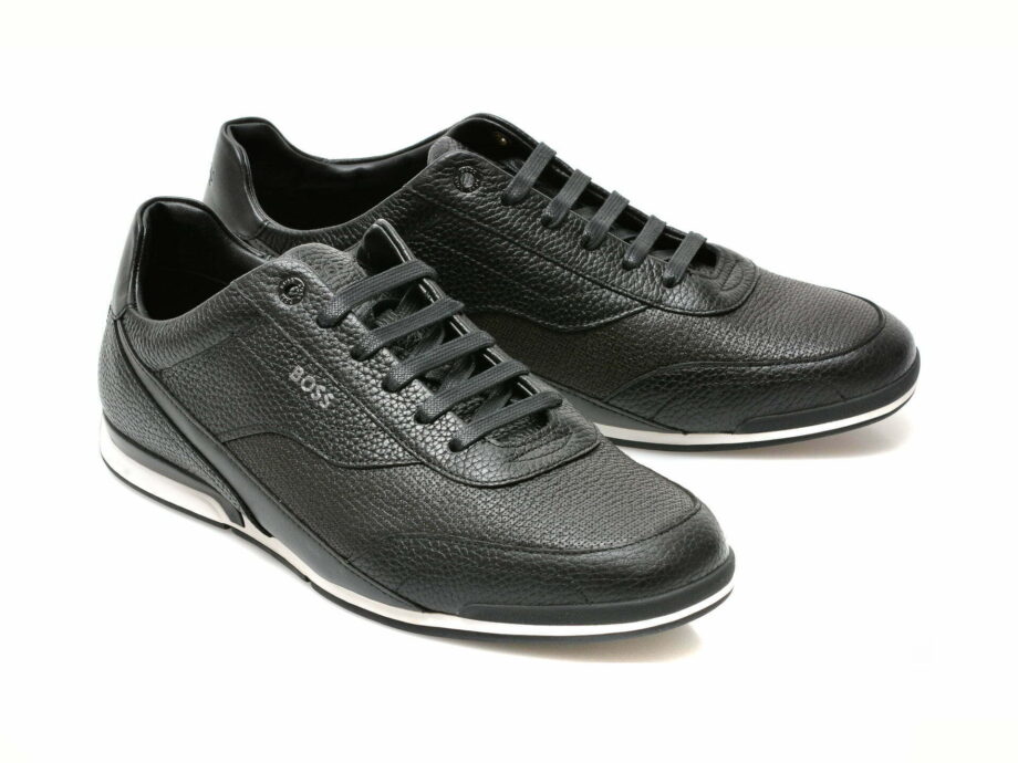Comandă Încălțăminte Damă, la Reducere  Pantofi sport HUGO BOSS negri, 378, din piele ecologica Branduri de top ✓