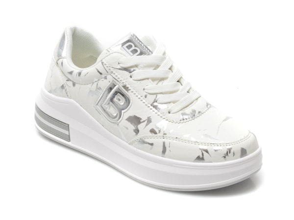 Comandă Încălțăminte Damă, la Reducere  Pantofi sport LAURA BIAGIOTTI albi, 7504, din piele ecologica Branduri de top ✓