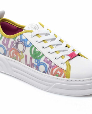 Comandă Încălțăminte Damă, la Reducere  Pantofi sport LIU JO albi, CLEO01, din material textil si piele ecologica Branduri de top ✓