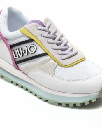Comandă Încălțăminte Damă, la Reducere  Pantofi sport LIU JO albi, WONUP03, din material textil si piele naturala Branduri de top ✓