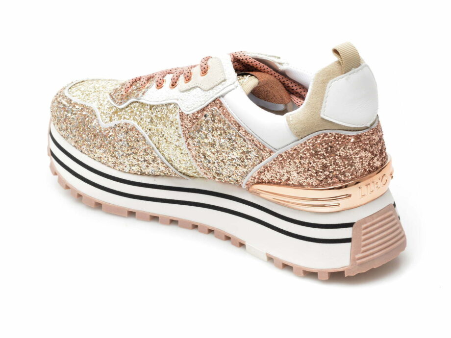 Comandă Încălțăminte Damă, la Reducere  Pantofi sport LIU JO aurii, MAXWO1, din piele ecologica Branduri de top ✓