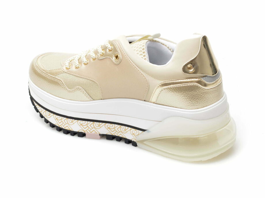 Comandă Încălțăminte Damă, la Reducere  Pantofi sport LIU JO aurii, MAXWOA2, din material textil si piele ecologica Branduri de top ✓