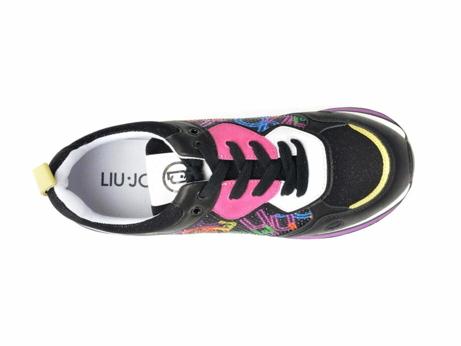 Comandă Încălțăminte Damă, la Reducere  Pantofi sport LIU JO negri, MAXWO33, din material textil si piele naturala Branduri de top ✓