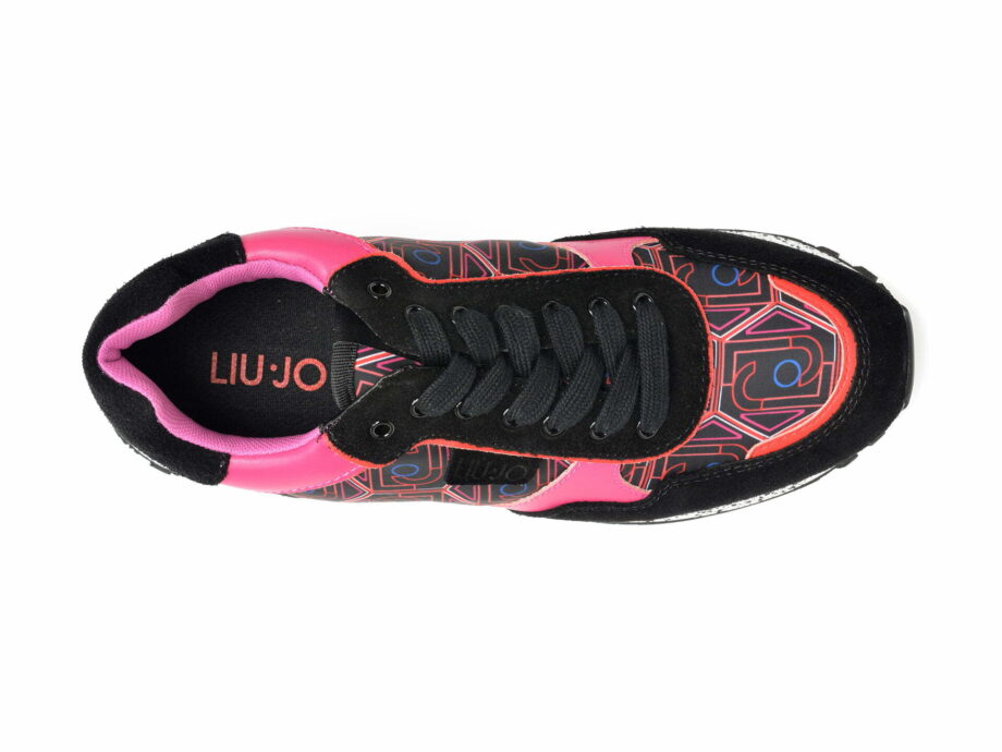 Comandă Încălțăminte Damă, la Reducere  Pantofi sport LIU JO negri, WOND24, din material textil si piele naturala Branduri de top ✓