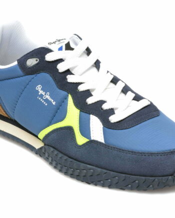 Comandă Încălțăminte Damă, la Reducere  Pantofi sport PEPE JEANS bleumarin, MS30819, din material textil Branduri de top ✓