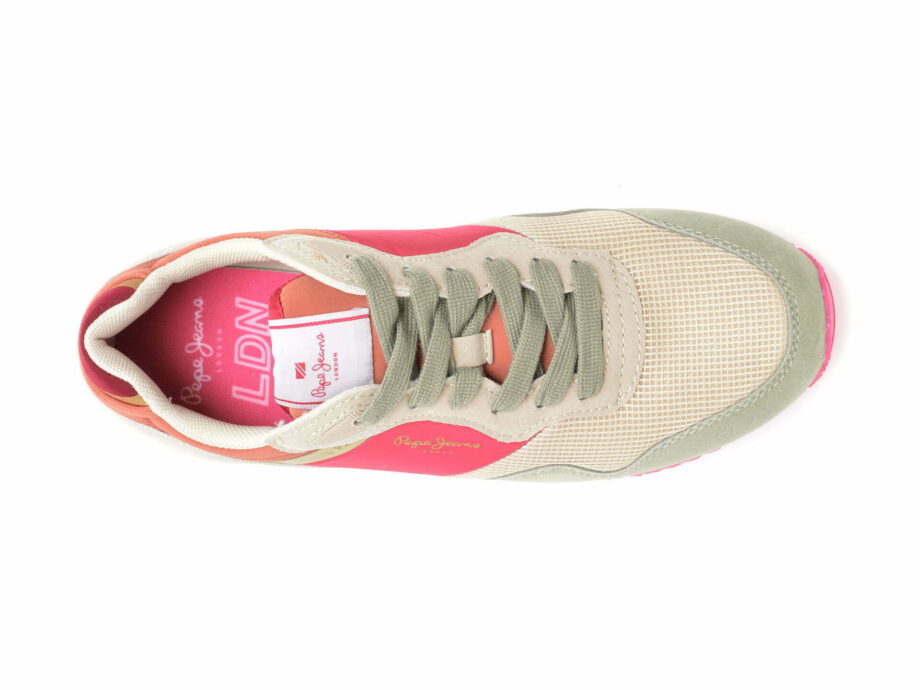 Comandă Încălțăminte Damă, la Reducere  Pantofi sport PEPE JEANS roz, LS31313, din material textil si piele ecologica Branduri de top ✓