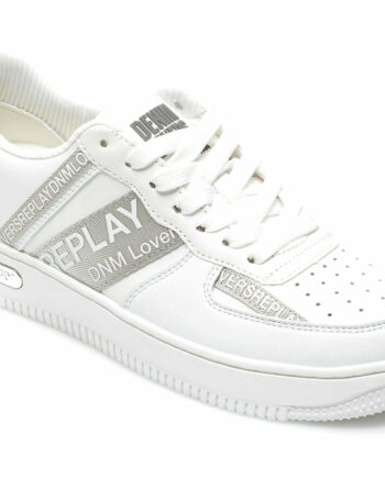 Comandă Încălțăminte Damă, la Reducere  Pantofi sport REPLAY albi, WZ2U02S, din piele ecologica Branduri de top ✓