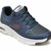 Comandă Încălțăminte Damă, la Reducere  Pantofi sport SKECHERS albastri, ARCH FIT, din material textil Branduri de top ✓