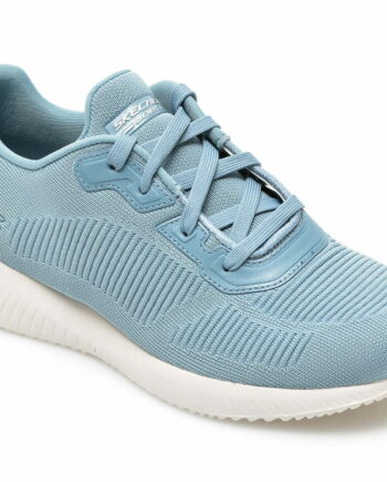 Comandă Încălțăminte Damă, la Reducere  Pantofi sport SKECHERS albastri, BOBS SQUAD, din material textil Branduri de top ✓