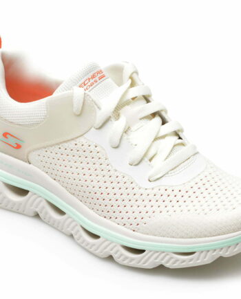 Comandă Încălțăminte Damă, la Reducere  Pantofi sport SKECHERS albi, ARC WAVES, din material textil Branduri de top ✓