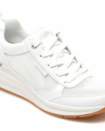 Comandă Încălțăminte Damă, la Reducere  Pantofi sport SKECHERS albi, BILLION, din material textil si piele ecologica Branduri de top ✓