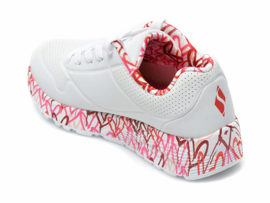 Comandă Încălțăminte Damă, la Reducere  Pantofi sport SKECHERS albi, , din piele ecologica Branduri de top ✓