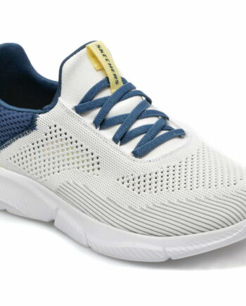 Comandă Încălțăminte Damă, la Reducere  Pantofi sport SKECHERS albi, INGRAM, din material textil Branduri de top ✓